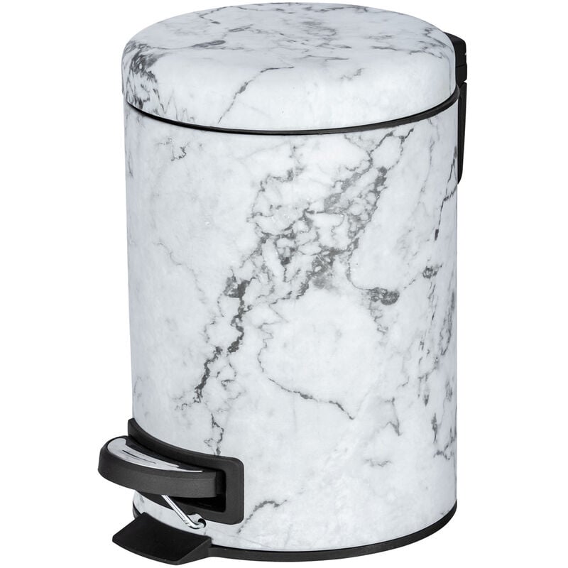 

WENKO Cubo de basura con pedal papelera cosméticas cocina baño Onyx 3 ltr.