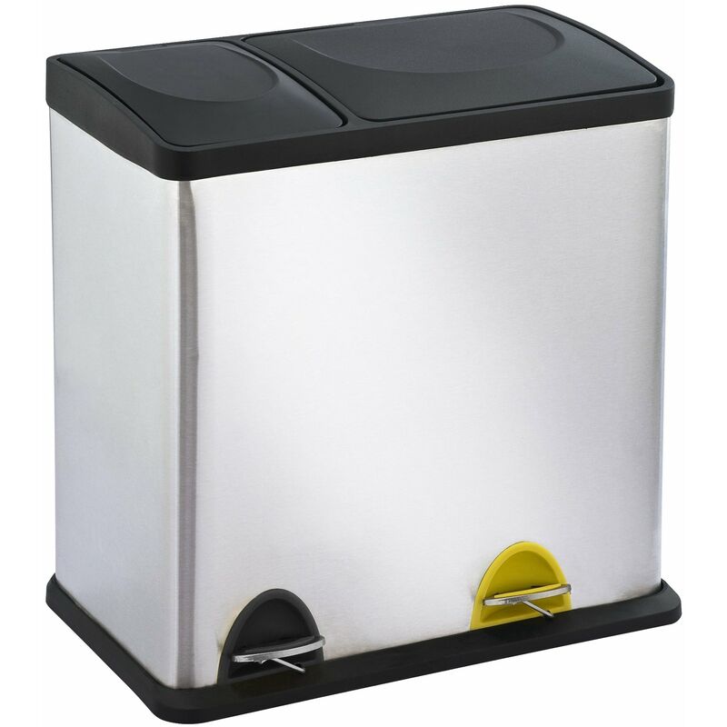 

Cubo de pedal ZOE de acero inoxidable 36L (24+12L) con cubo