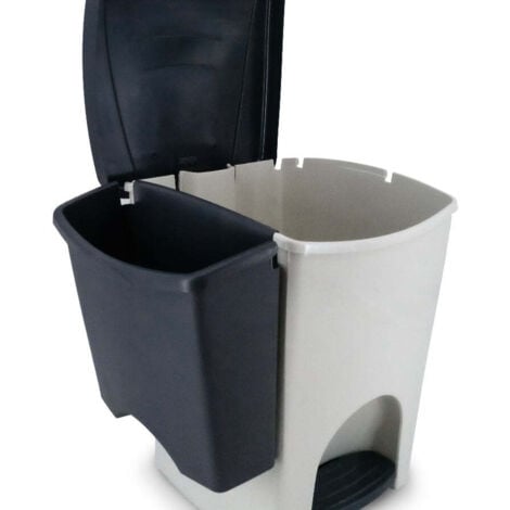 SP-BERNER Cubo de Reciclaje 50L con Tapa y pedal