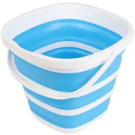 Cubo de silicona para publicidad de pesca, cubo plegable, lavado de autos, accesorios de pesca al aire libre, cuadrado, 10 l, baño, cocina, cubo de camping 01