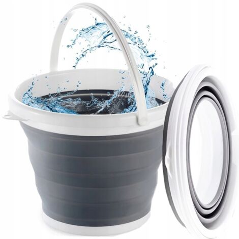 Cubo de silicona plegable universal con asa