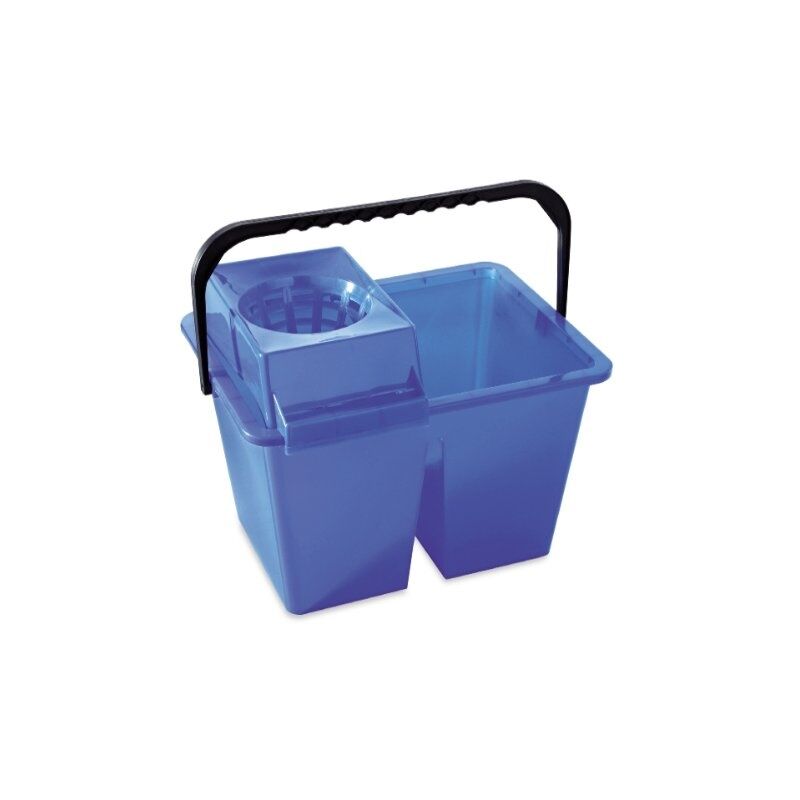 

Cubo doble para fregona fabricado en plastico en color azul 40 x 30 x 30 cm