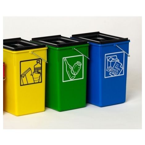 PLASTICOS HELGUEFER Cubo ecologico selectivo 15l con tapa