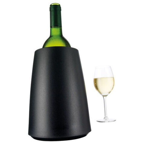 Cubo enfriador de vino negro - Enfriador elegante - Vacuvin