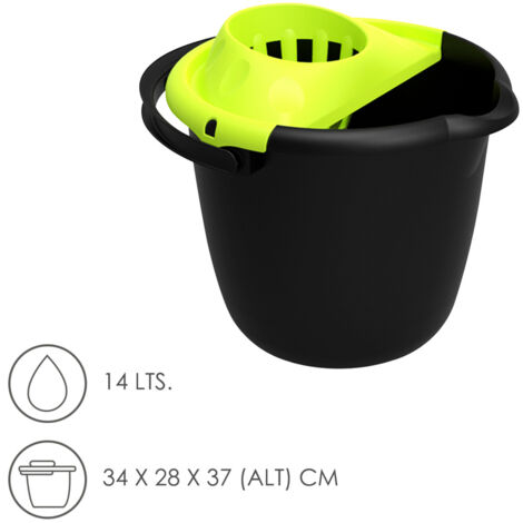 Cubo Fregona Con Escurridor Redondo 14 Litros