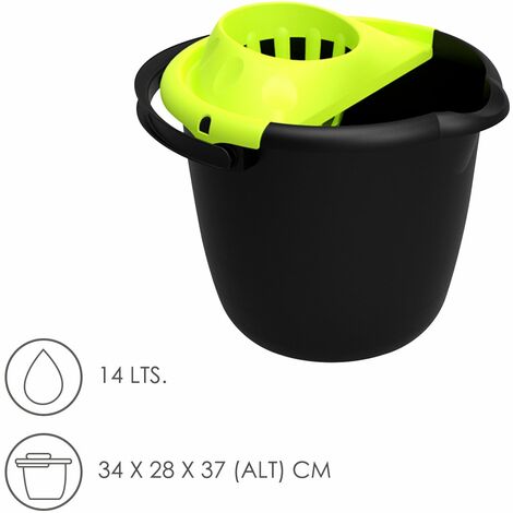 Cubo Fregona Con Escurridor Redondo 14 Litros