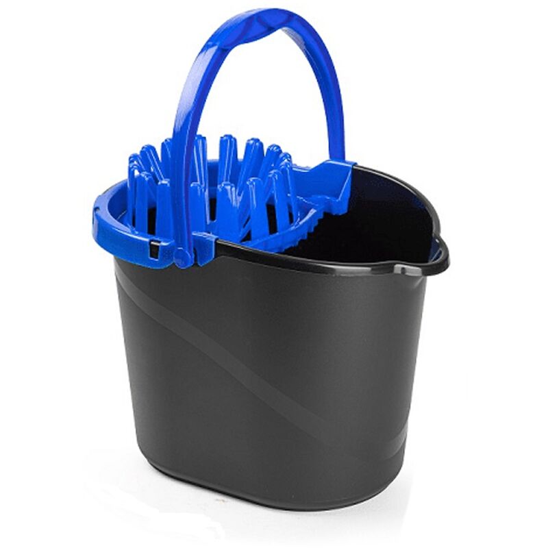 

Cubo Fregona Escurrefacil menos esfuerzo para escurrir 14 Litros Azul