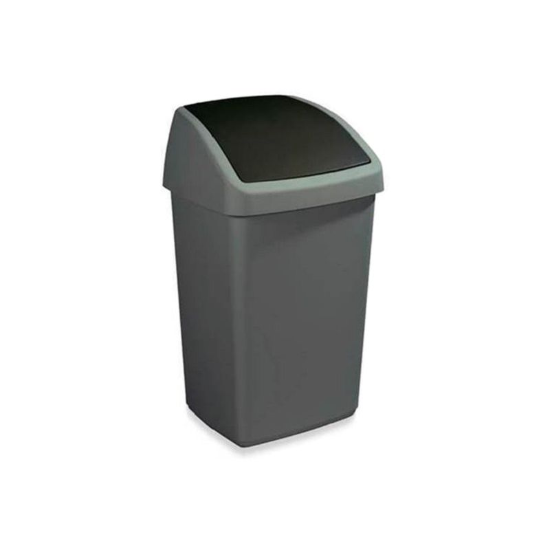 

Cubo gris con tapa negra basculante 6756 50Lt - Universal