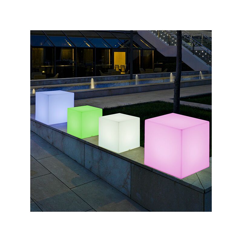 

Cubo iluminado 45cm outdoor Solar+Batería recargable LED/RGB - Moovere