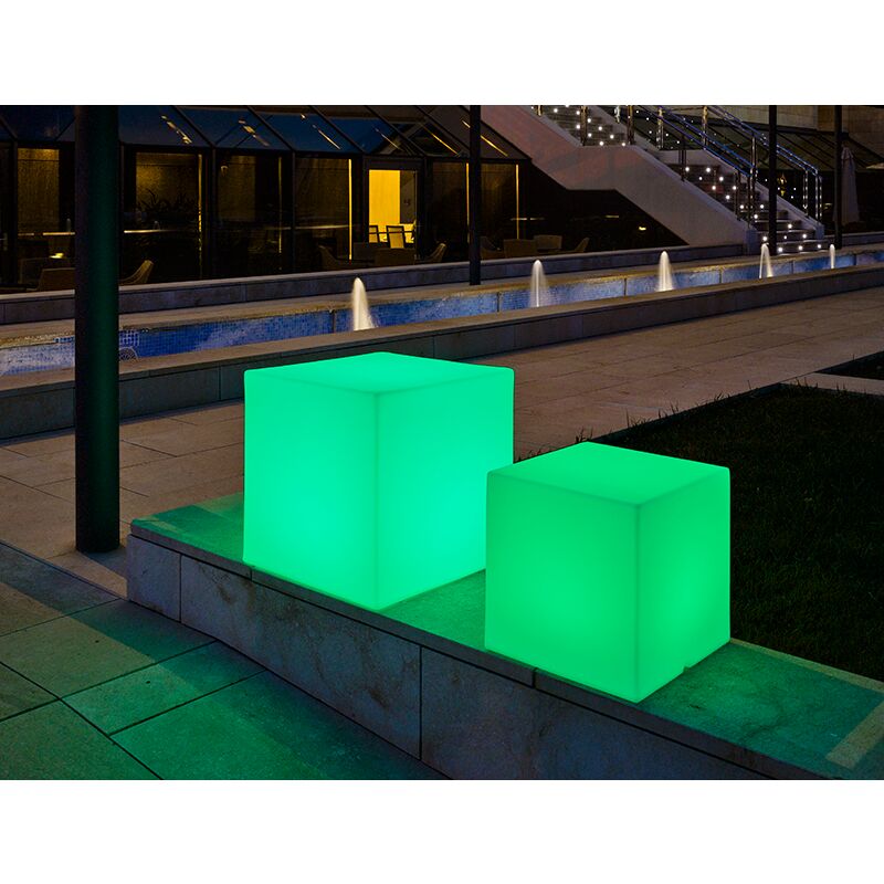 

Cubo iluminado 53cm outdoor Solar+Batería recargable LED/RGB - Moovere