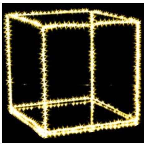 Cubo luminoso con microled clásico 45 x 45 cm