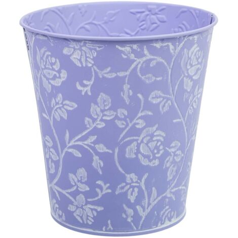 Cubo metálico violeta D14x14,5h cm