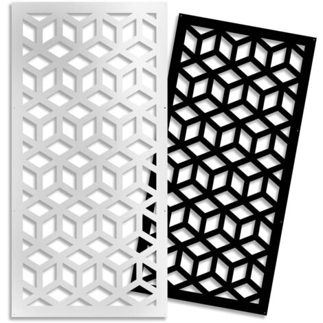 CUBO - Pannello in PVC traforato - Parasole - Colore: bianco - Misura: 47x94 cm
