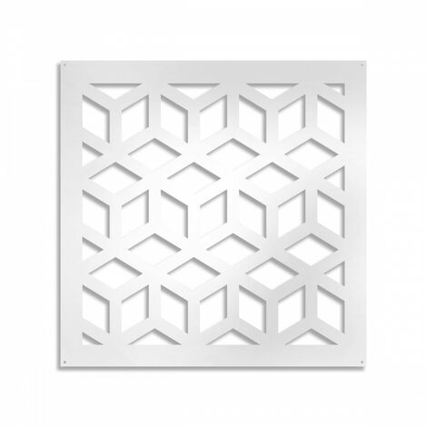 CUBO - Pannello in PVC traforato - Parasole - Colore: bianco - Misura: 73x73 cm