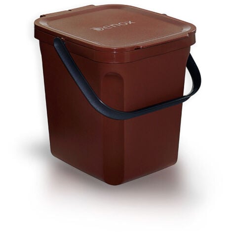 Cubo para restos orgánicos con capacidad de 10 litros 13200 DENOX- FAMESA  Marrón