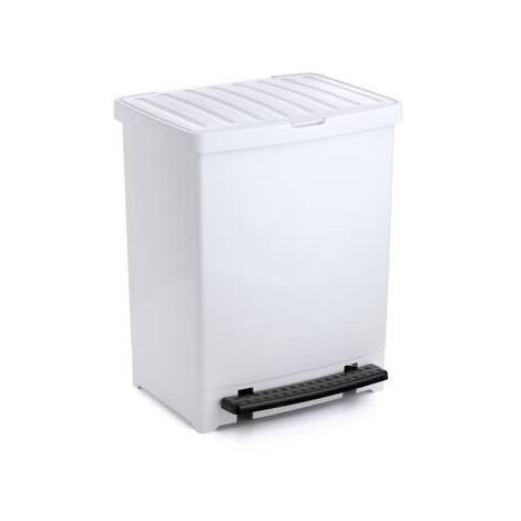 TA-TAY CUBO PEDAL 25 L.BLANCO (33X28X41,5) - EHLIS