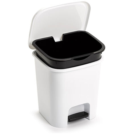 CUBO PEDAL CUBE 7,5 L BLANCO PLASTICFORTE