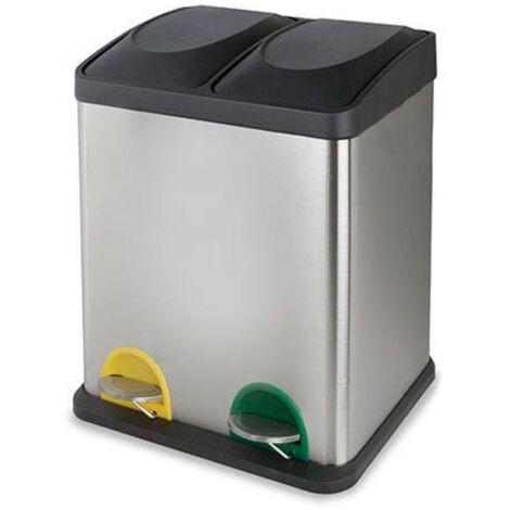 Cubo pedal ecologico doble cromo