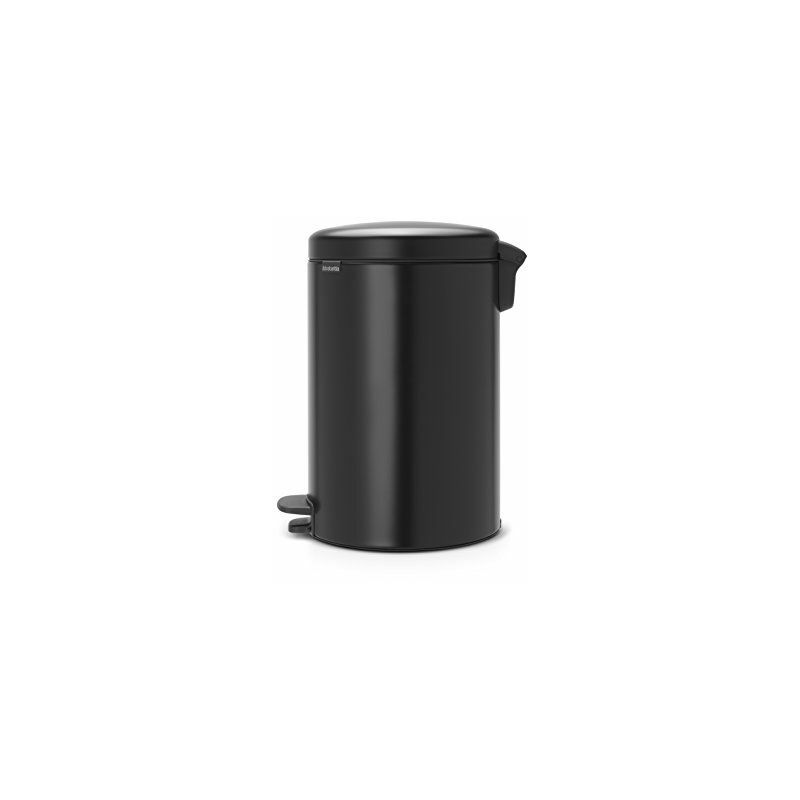 

Brabantia Cubo de Basura con Pedal, Acero Inoxidable, Negro Mate, 20 l