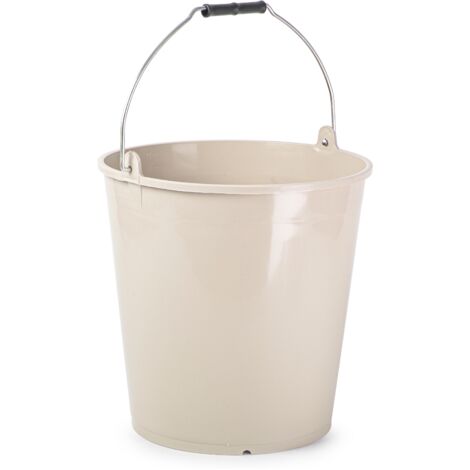 Cubo plastico reciclado engomados 15 Litros Beige