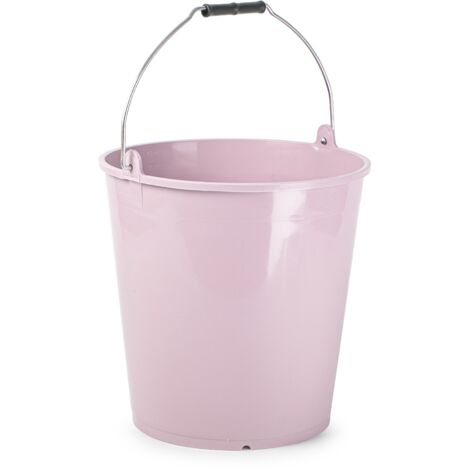 Cubo plastico reciclado engomados 15 Litros Rosa claro