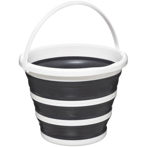 Cubo plegable 10l blanco gris - 5five