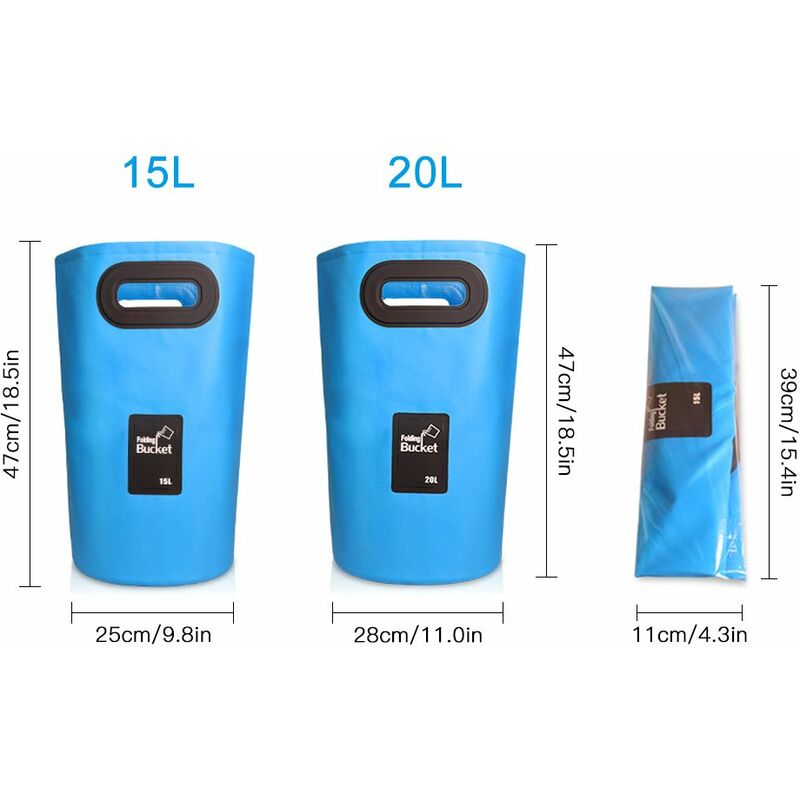

Cubo plegable, bolsa impermeable al aire libre, bolsa seca, bolsa de equipo para acampar, bolsa de cubo portatil,Amarillo, 15L