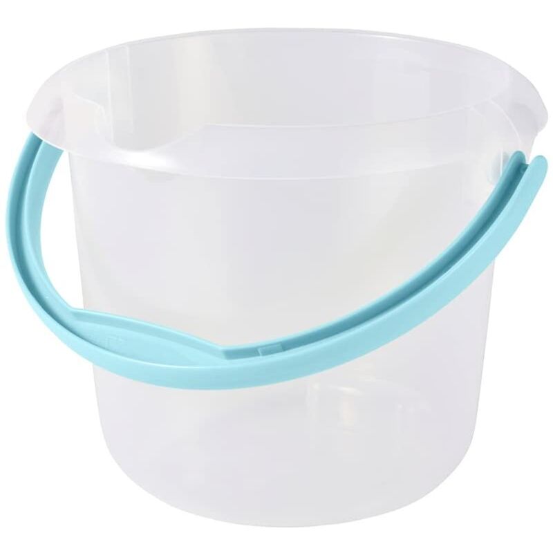 

Keeeper - Cubo polivalente (agua o basura) con escala de medida integrada y asa ergonómica, 5 l, Mika, Transparente