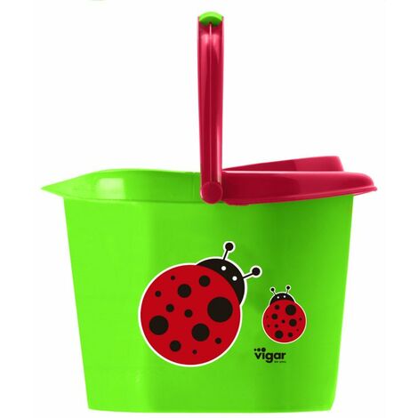 CUBO RECTANGULAR LADYBUG CON ESCURRIDOR 12 L