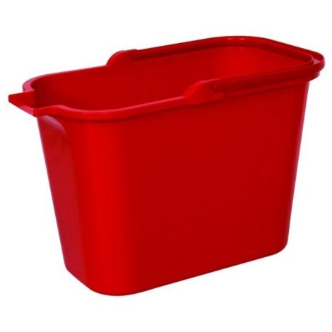 Cubo rectangular PP 14L Rojo MSV
