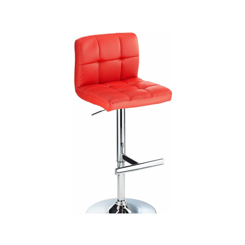 Cuborn Red Bar Stool Faux Leather