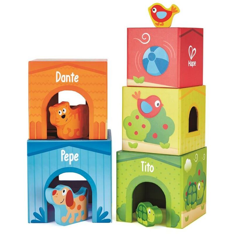 

Hape Toys - Cubos Apilables Pepe & Friends