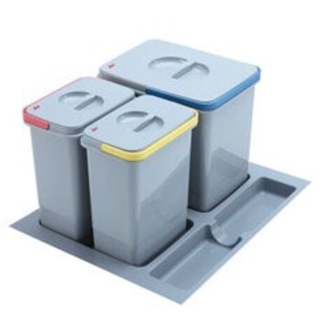 Cubos de basura teka eco easy 60 22 L 3 compartimentos