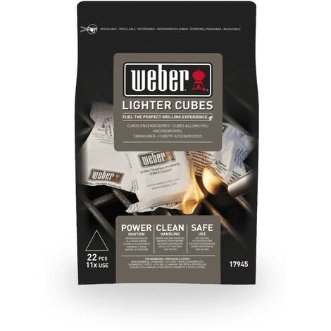 PACK DE 22 PASTILLAS DE ENCENDIDO BLANCAS WEBER