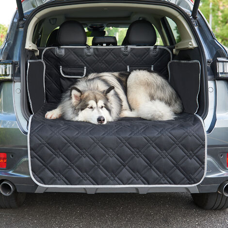 Cubre asientos de coche para perro Wolverhampton 100% poliéster 185 x 171 cm negro [en.casa]