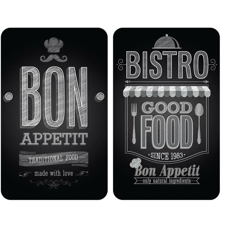 

Wenko - Placas cobertoras de vidrio universales Bon Appetit, 2 uds.
