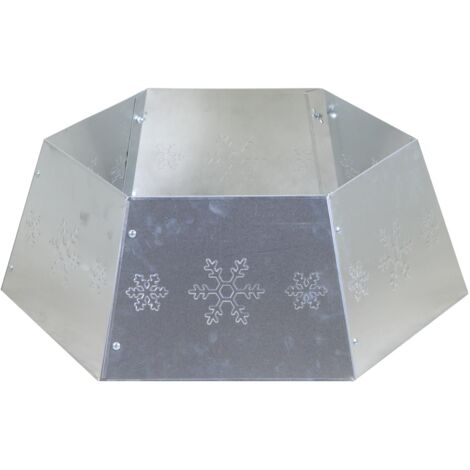 Cubre eje metálico plegable hexagonal plateado cmø68h25