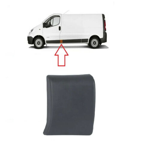 Cubre lateral del moldeado Renault Trafic, Opel Vivaro Izquierdo, Gris.