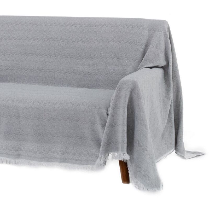 

Cubre sofá gris clásico de algodón y poliéster de 290x180 cm