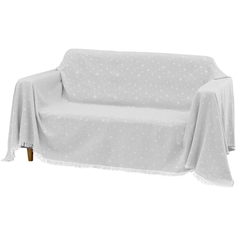 

Cubre sofá gris de algodón y poliéster de 290x230 cm