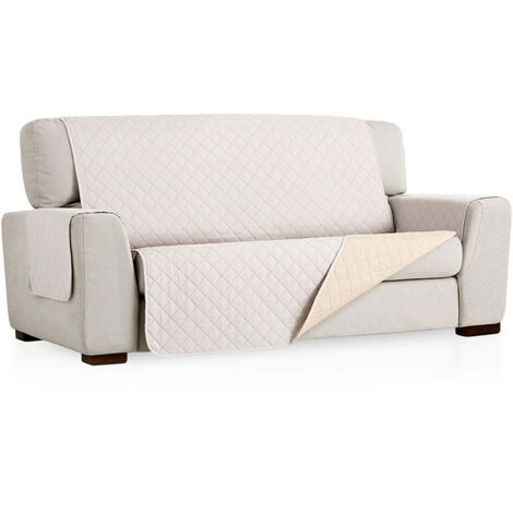 Cubre sofa reversible marfil 3 plazas belmarti