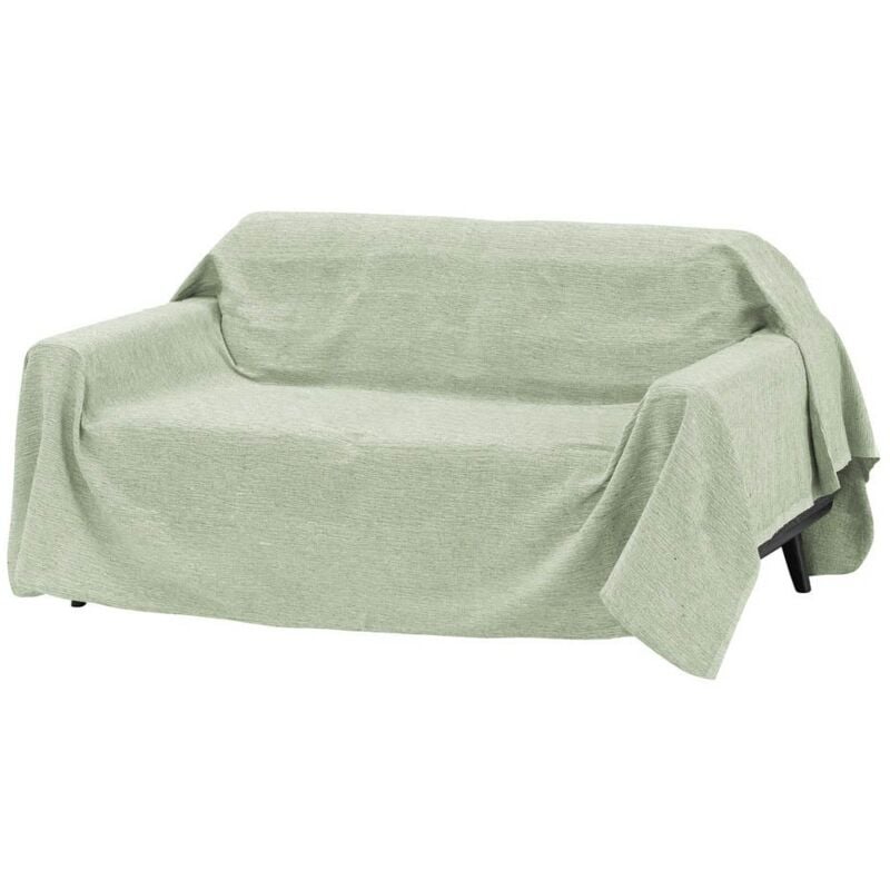 

Cubre sofá verde multiusos de algodón y poliéster de 220x240 cm