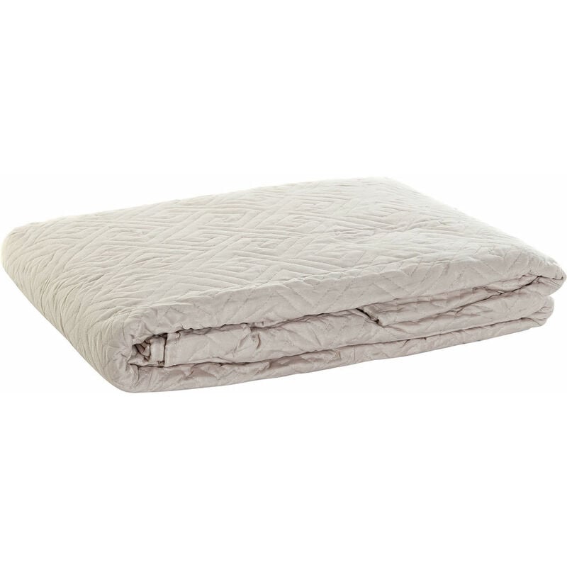 

Cubrecamas DKD Home Decor Beige Poliéster Algodón (240 x 260 x 1 cm)