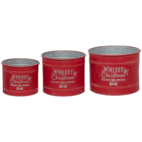 Cubremaceta metálico tradicional x3 - Atmosphera créateur d'intérieur