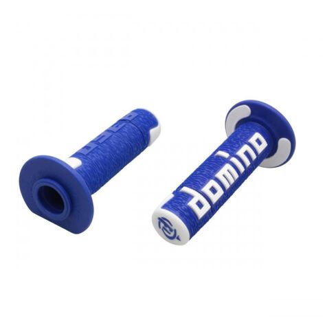 cubremanillar de goma domino a360 para motos off-road azul y