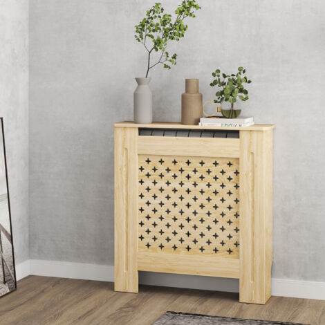 Cubreradiador de MDF Cubierta para Radiador para Salón Dormitorio Pasillo 78x19x82 cm Roble