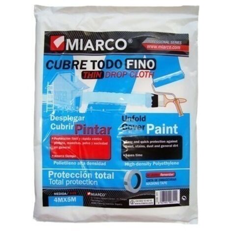 Cubretodo plastico 4x5mt fino miarco