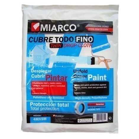 Cubretodo plastico 4x5mt fino miarco