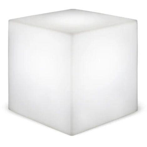 CUBY 32 cm Cubo de luz decorativo de alta resistencia. Carga solar y luz LED RGB. Fabricado en España