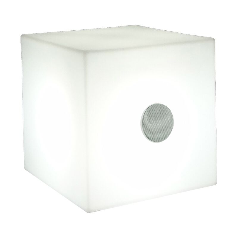 Cuby 45 play Table basse de 45 cm avec lumière et haut-parleur bluetooth avec batterie rechargeable. Lumière rgb